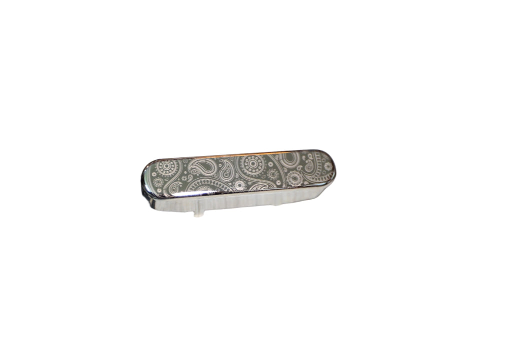 Laser Etched Tele Neck Cover - Nickel Paisley