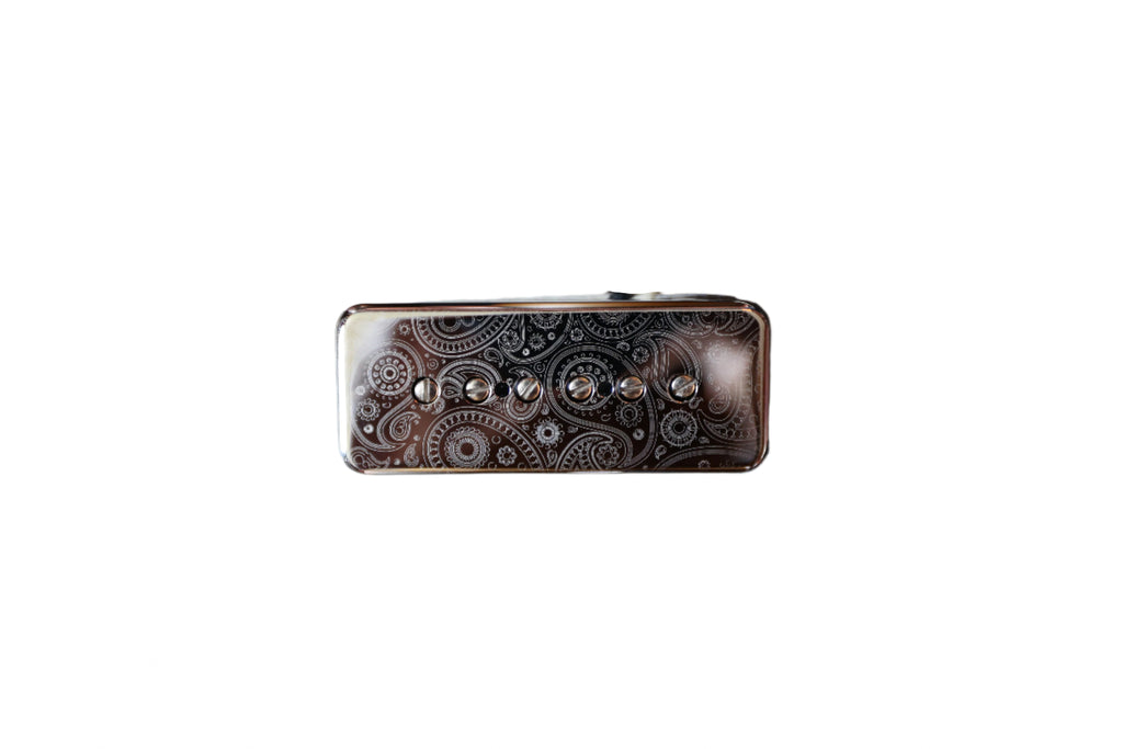 Laser Etched P90 Cover - Nickel Paisley