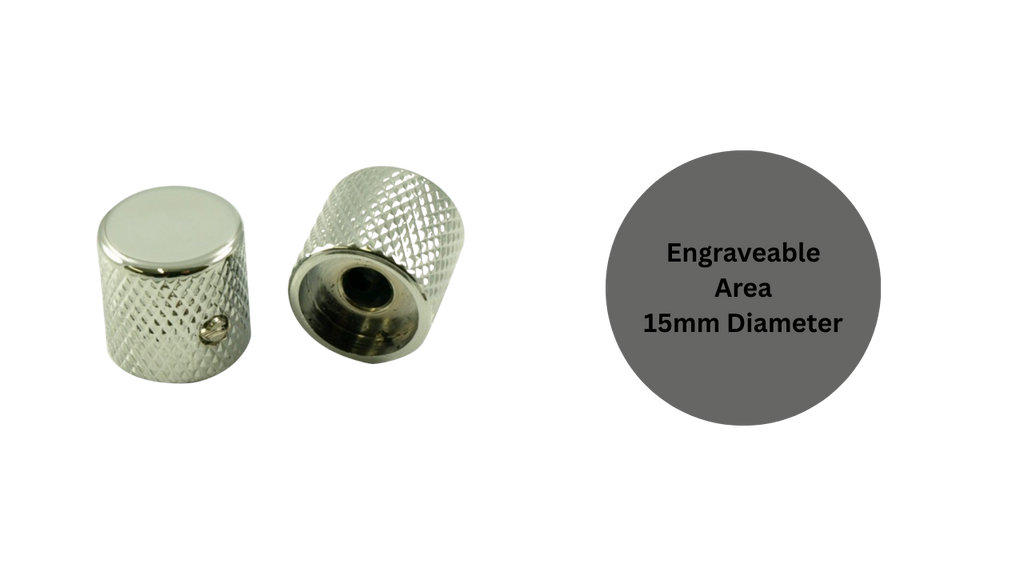 Custom Engraved Knurled Knobs 1/4 Inch Shaft Pair