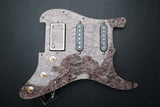 Loaded Custom Crushed Mocha Metallic Strat Pickguard Single Single Hum