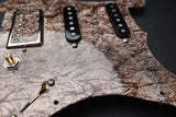 Loaded Custom Crushed Mocha Metallic Strat Pickguard Single Single Hum
