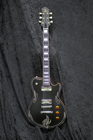 TTG Challenger "Gasser" Electric Guitar Interbalactic "Flames"