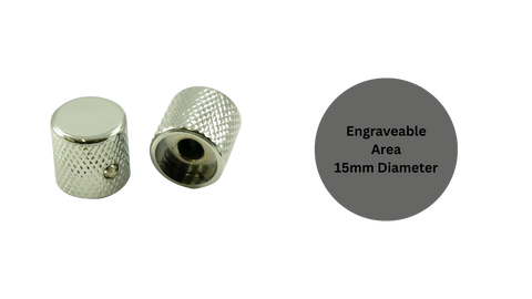 Custom Engraved Knurled Knobs 1/4 Inch Shaft Pair