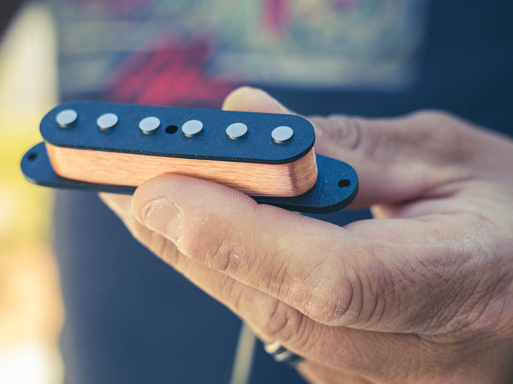 Dylan Holding a Classic 5 Strat pickup