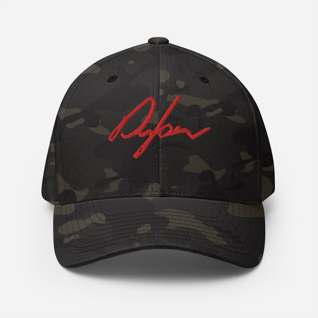 Black Camo Structured Twill Dylan Cap -